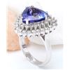 Image 4 : 8.23 CTW Natural Tanzanite 14K Solid White Gold Diamond Ring