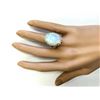 Image 4 : 9.18 CTW Natural Opal And Diamond Ring In 18K Yellow Gold