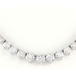 6.50 CTW Natural Diamond Necklace In 18K White Gold