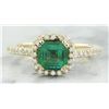 Image 1 : 1.45 CTW Emerald 14K Yellow Gold Diamond Ring