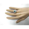 Image 4 : 5.89 CTW Natural Blue Zircon And Diamond Ring 18K Solid Yellow Gold