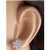 Image 3 : 2.50 CTW Natural Diamond Earrings 14k Solid White Gold
