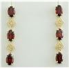Image 1 : 2.65 CTW Garnet 18K Yellow Gold Diamond Earrings