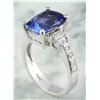 Image 3 : 5.40 CTW Tanzanite 14K White Gold Diamond Ring