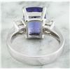 Image 4 : 5.40 CTW Tanzanite 14K White Gold Diamond Ring