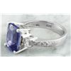Image 6 : 5.40 CTW Tanzanite 14K White Gold Diamond Ring