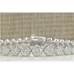 7.50 CTW Natural Diamond Bracelet In 14K Solid White Gold