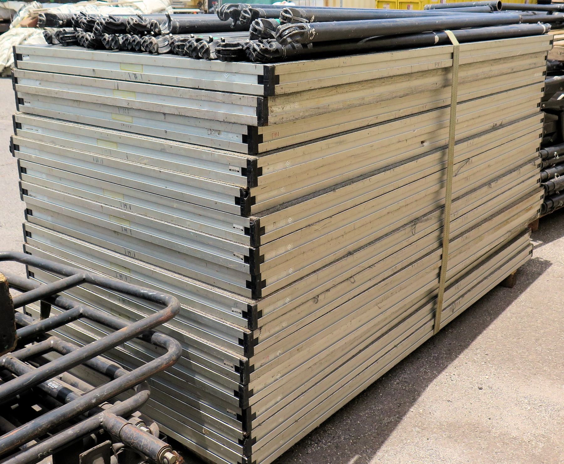 Pallet Risers Rails Qty 3 Pallets Stage Sections, Metal Pole Connectors & Rails, & Riser ...