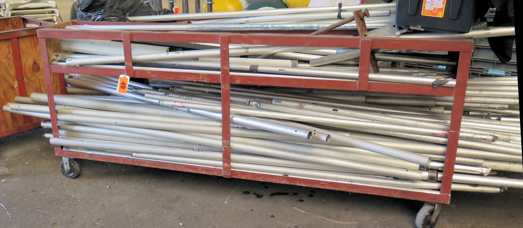 Roll Rack Pole Rolling Rack Metal Tent Poles & Corner Connectors - Oahu Auctions