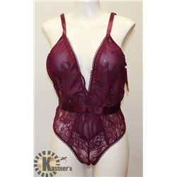 PURPLE LACE WOMENS ONE PIECE ADULT SLEEPWEAR