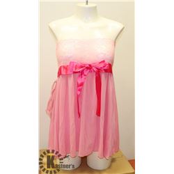 PINK STRAPLESS WOMENS ADULT SLEEPWEAR