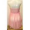 Image 2 : PINK WOMENS STRAPLESS ADULT SLEEPWEAR