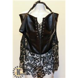 BLACK LACE BOTTOM CORSET