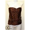 Image 1 : BROWN WITH STRAP FRONT CORSET