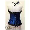 Image 2 : BLUE WITH BLACK TRIM CORSET