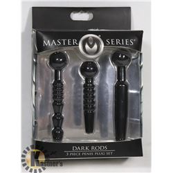 DARK RODS 3PC PENIS PLUG SET.