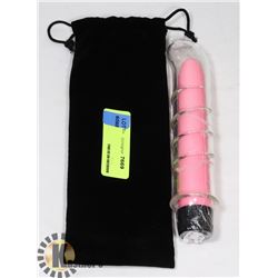 7.5" GLASS CURVED TIP DILDO W/ VIBRATING INSERT