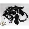 Image 1 : 7PC  BLACK BONDAGE SET IN SHEER BLACK BAG