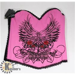 WOMENS BUSTIER: PINK  "LOVE SOUL" SIZE 2XL