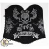 Image 1 : WOMENS BUSTIER: BLACK/ SILVER SKULL SIZE LARGE