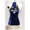 Image 1 : WOMENS ADULT ROYAL BLUE INTIMATE SANTA 3PC COSTUME