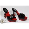Image 1 : VIVID WOMENS GUITARS- 21 BLACK/ RED OPEN TOE