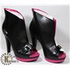 Image 1 : HIGHEST HEEL COLLECTION SASHA-103 BLACK/ HOT PINK