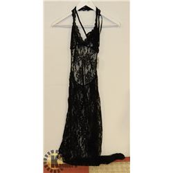 PEEKABOO 2PC WOMENS BLACK LACE INTIMATE NIGHT