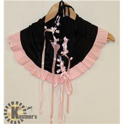 PEEKABOO 2PC WOMENS BLACK & PINK LACE UP BIKINI