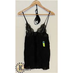 PEEKABOO 2PC WOMENS BLACK SHEER & LACE