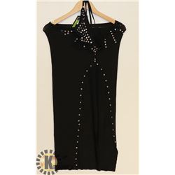 PEEKABOO 1PC WOMENS BLACK W/ JEWEL EMBELLISHED