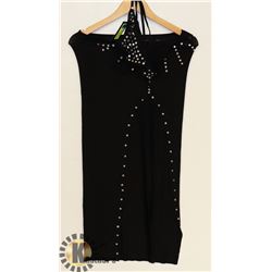 PEEKABOO 1PC WOMENS BLACK W/ JEWEL EMBELLISHED