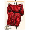 Image 1 : PEEKABOO 3PC WOMENS RED & BLACK LACE BUSTIER W/