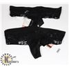 Image 1 : 2 PACK OF LADIES INTIMATE BLACK LACE THONGS W/