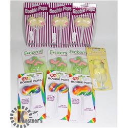 LARGE BAG OF ASSORTED ADULT NOVELTY SUCKERS