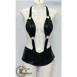 PEEKABOO 1PC WOMENS BLACK METALLIC/ HOOP