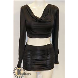 PEEKABOO 3PC WOMENS BLACK LONG SLEEVE, BOOTY