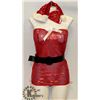 Image 1 : PEEKABOO 4PC WOMENS RED SEQUENCE ADULT SANTA