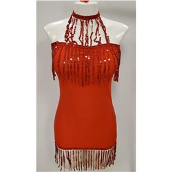 PEEKABOO 2PC WOMENS RED STRAPLESS INTIMATE