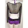 Image 2 : PEEKABOO 4PC WOMENS METALLIC PURPLE BIKINI W/