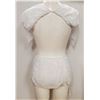 Image 2 : PEEKABOO 3PC WOMENS WHITE SHEER INTIMATE