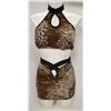 Image 1 : PEEKABOO 2PC WOMENS CHEETAH PRINT ADULT COCKTAIL