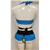 Image 2 : PEEKABOO 2PC WOMENS BLUE & BLACK BIKINI W/