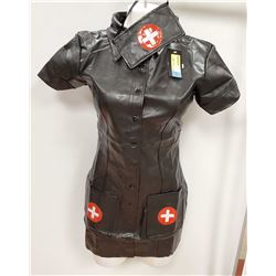 PEEKABOO 3PC WOMENS COSTUME; BLACK & RED