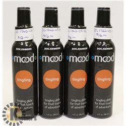 BUNDLE OF 4 118ML DOC JOHNSON MOOD TINGLING GLIDE