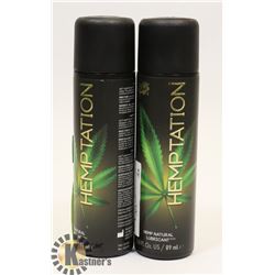 BUNDLE OF 2 89ML WET HEMPTATION HEMP NATURAL