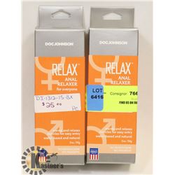 BUNDLE OF 2 2OZ DOC JOHNSON "RELAX" ANAL RELAXER.