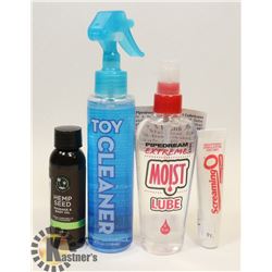 BUNDLE OF 4 ASSORTED ADULT CREAM, LUBRICANTS &