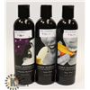 Image 1 : BUNDLE OF 3 237ML EDIBLE MASSAGE OILS; GUSHING