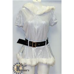 PEEKABOO 3PC WOMENS SILVER SEQUINS WINTER THEMED